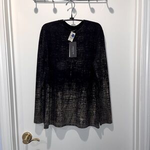 Lafayette 148 black and gold wool sweater